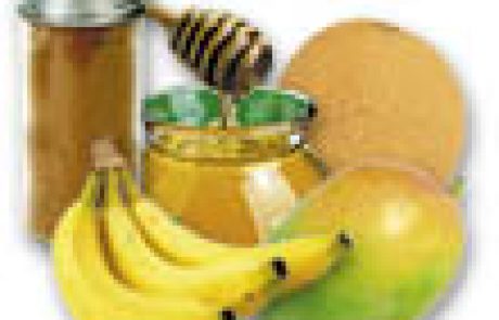 מנגו בננה ומלון, דבש וקינמון